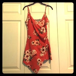 Floral skort style romper